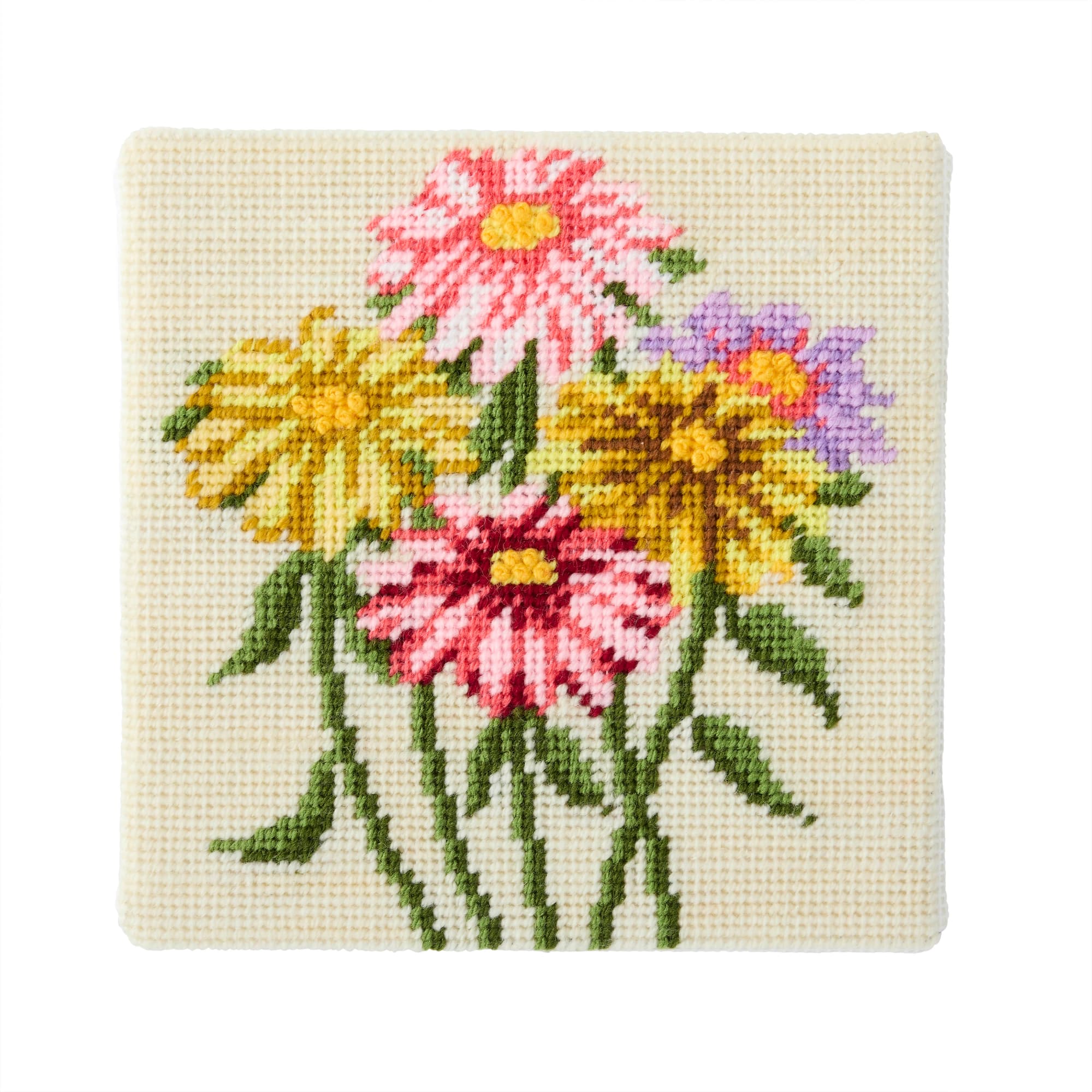 Spring 6" Bright Flowers Needlepoint Kit by Loops & Threads®
